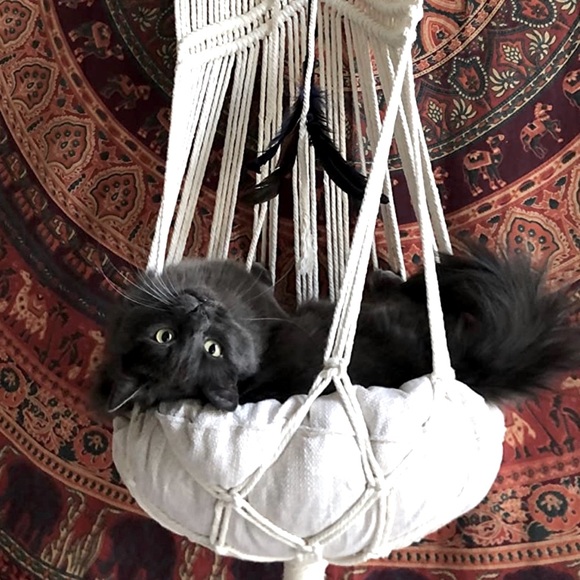 ✨🌌 Organic Cat Nip infused Macrame Cat  Bohostyle Beds🌌 - Picture 5 of 13